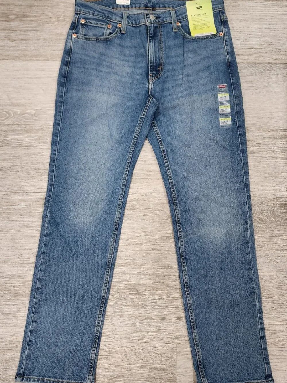 Levi's 514 Straight Jeans Men's 33x32 Denim Stretch Flex Eco Performance NWT